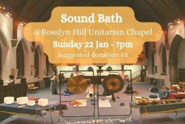 12/03/2023 at 7pm – Soundbath @ Rosslyn Hill Chapel